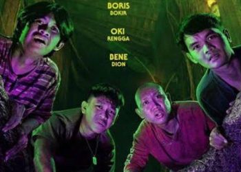 Bene Dion, Indra Jegel, Oki Rengga dan Boris Bokir berfoto bersama mempromosikan film Agak Laen yang kini sedang tayang di bioskop seluruh Indonesia. 